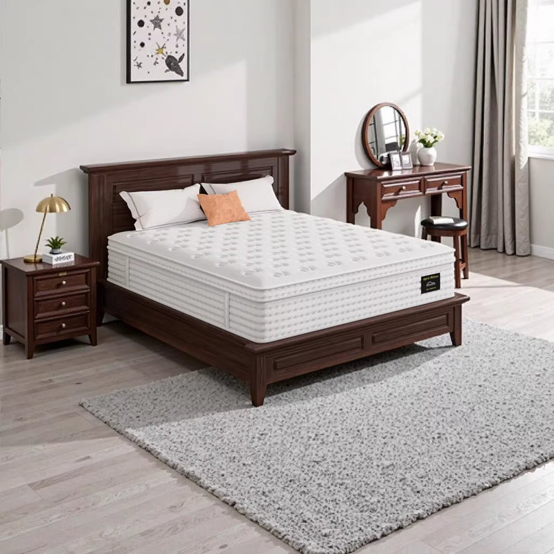 14 Queen Hybrid Mattress with Memory Foam & Pocket Springs - Fiberglass Free, Pressure Relief, Ergonomic Design for Bedroom, White