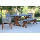 Fleur 74'' Rectangular 7 - Person Outdoor Dining Set