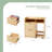 2 Drawer Wooden File Cabinet With Mobile Side Cart Wood Grain Finish Fluted Design P2 MDF & Particleboard