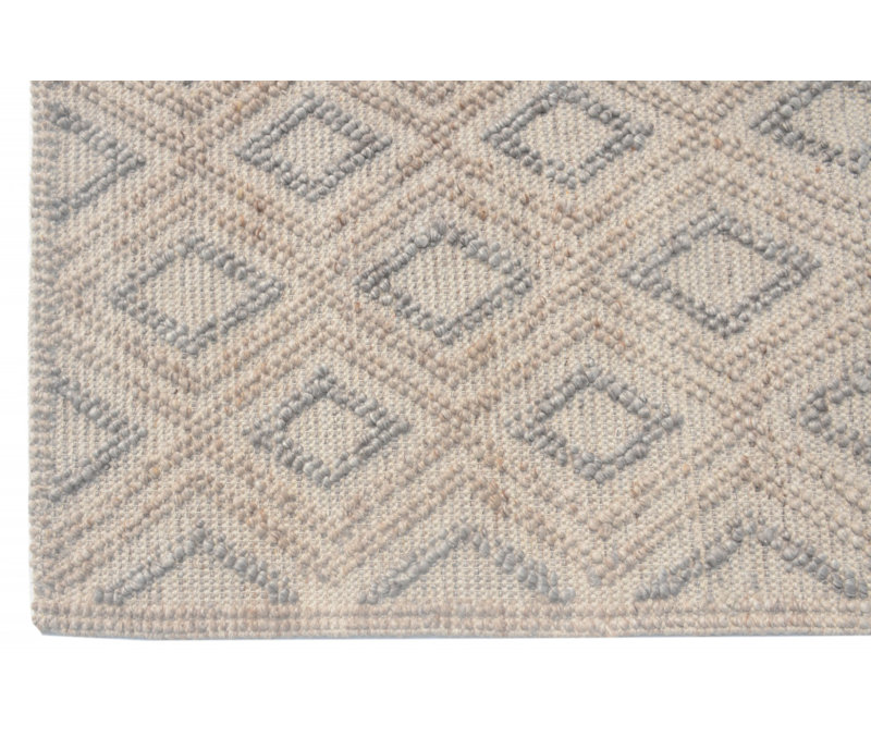 Tapis moderne brun clair à motif de losanges gris, Rectangle 8 pi x 11 pi