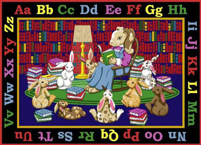 Tapis de lecture éducatif, Rectangle 7 pi 8 po x 10 pi 9 po