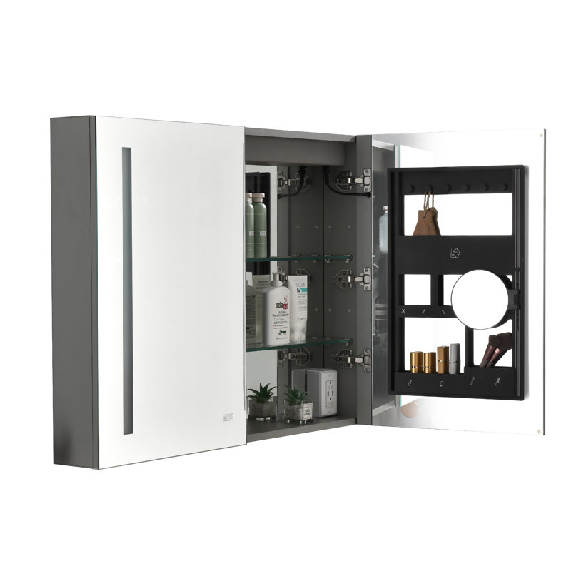 Armoire à pharmacie 40 po x 30 po à DEL avec miroir