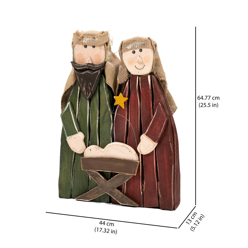  Wooden Nativity Figurine