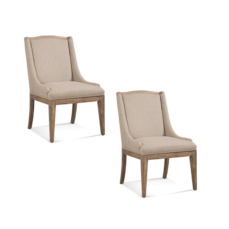 Chaise d'appoint en bois massif Alsip Linen