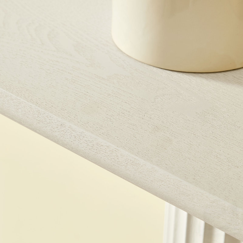 Console de conception moderne avec pieds de style romain, table d'entrée en panneau de fibres à densité moyenne avec placage de bois pour le salon et le couloir