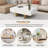 47.2'' x 31.4''Minimalist High Gloss Coffee Table with 2 Drawers, Multi-Storage Rectangle Sofa Table with Wood Grain Legs, Modern Centre Table for Living Room, -1195770149