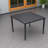 40"X40" High-End Luxury Aluminum Outdoor Patio Square Dining Table With Tapered Feet & Umbrella Hole