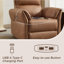 Causeuse inclinable électrique de 56 po de largeur avec port USB et ports Type-C (ensemble de 2)