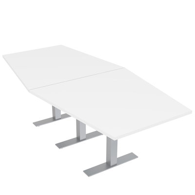 Hexagon Meeting Room Table With Metal T Feet