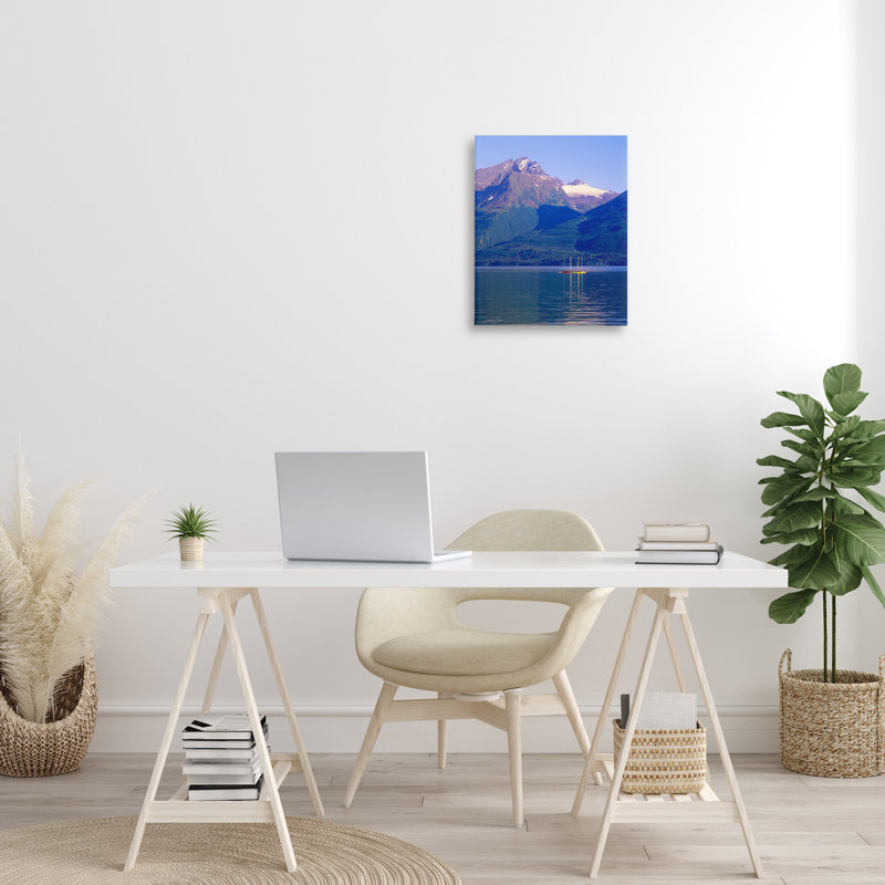 «Lake View», art mural sur toile par Dennis Frates, H 20 po x l 16 po