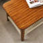 Table basse Mid-Century rectangulaire avec tablette tissée