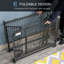 Metal Dog Cage Kennel with Locking Door & Wheels Medium Pets