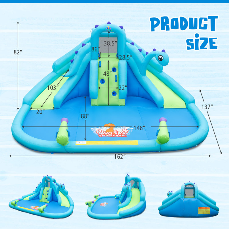 Parc aquatique gonflable avec glissade d'eau Bouh1