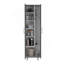 Armoire de nettoyage Nala, double porte, quatre pieds, cinq tablettes - noir-1784954948