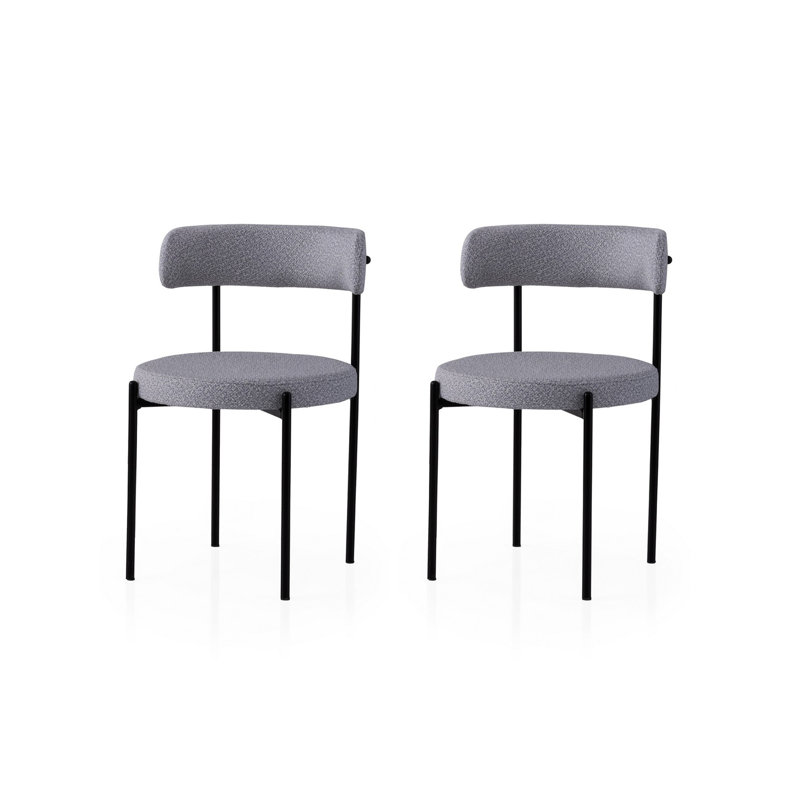 Ensemble de chaises (2 pièces), Gris foncé