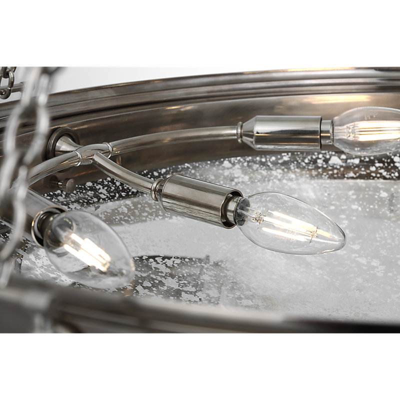 Quinn 28" Chandelier by Marie Flanigan, 6 Lights, Pewter