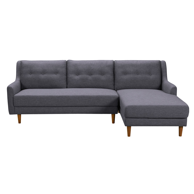 Bales Upholstered L-Shaped Sectional Right Hand Facing, Dark Gray