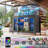 Rectangle Aquarium Stand With LED Lights, 55-75Gallon Reversible Terrarium Stand With Cabinet-1073387501