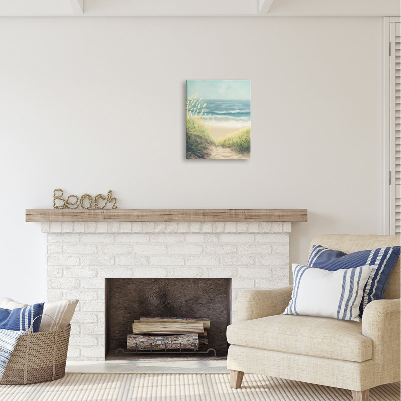 «Subtle Beach Reeds On Canvas» par Petals Prints, H 20 po x l 16 po x P 1,5 po