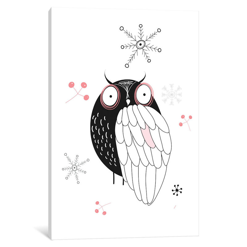 « hibou ii », impression sur toile, H 26 po x l 18 po x P 1,5 po, Toile tendue