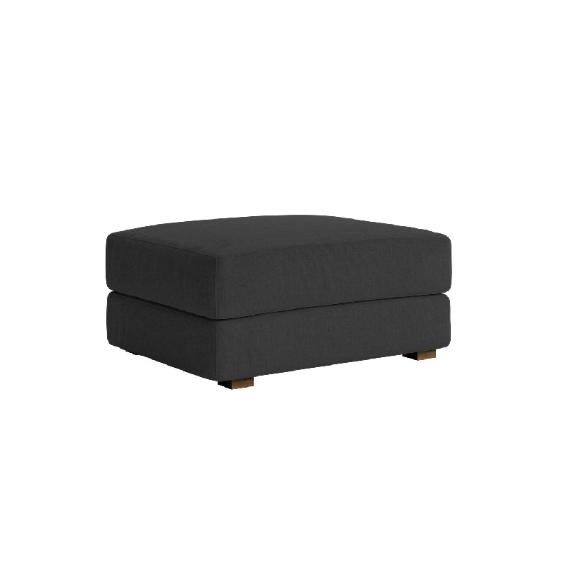 All-Natural Elevate Ottoman, Shadow Upcycled Poly