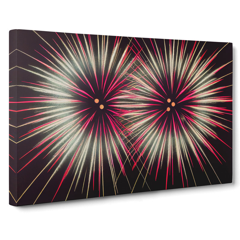Graceful Fireworks - Wrapped Canvas, 35cm H x 50cm W x 3cm D