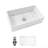 33 Inch White Farmhouse Kitchen Sink - Durable Ceramic, Deep Single Bowl, Undermount Apron Front for Elegant and Functional Design