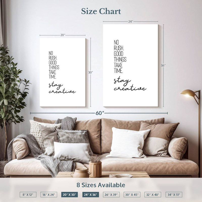 Tergel Time Stay Creative, 36" H x 24" W