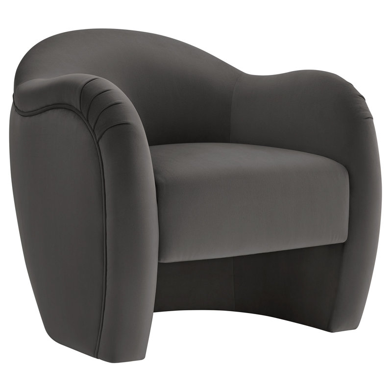 Compose Performance Velvet Accent Chair, Storm Gray Velvet