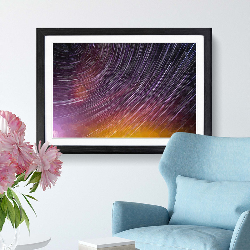 Out of Space Vol.38 in Abstract - Picture Frame Graphic Art Print, 62cm H x 87cm W x 2cm D, Black Framed