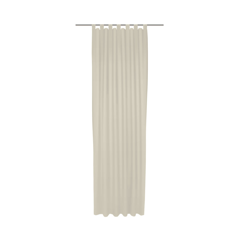 Polyester Blackout Tab Top Curtain Panel, 142cm Width x 345cm Drop, Beige