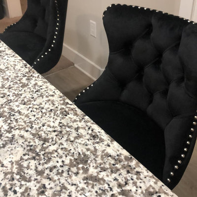 Swivel Upholstered Velvet Adjustable Height Counter Stool
