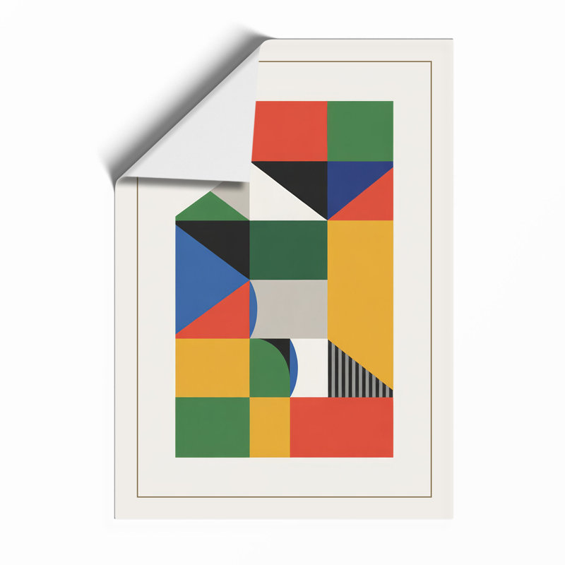 Constructivist Grid Geometric - Framed Print, Unframed, A3 - 42.0 x 29.7 cm