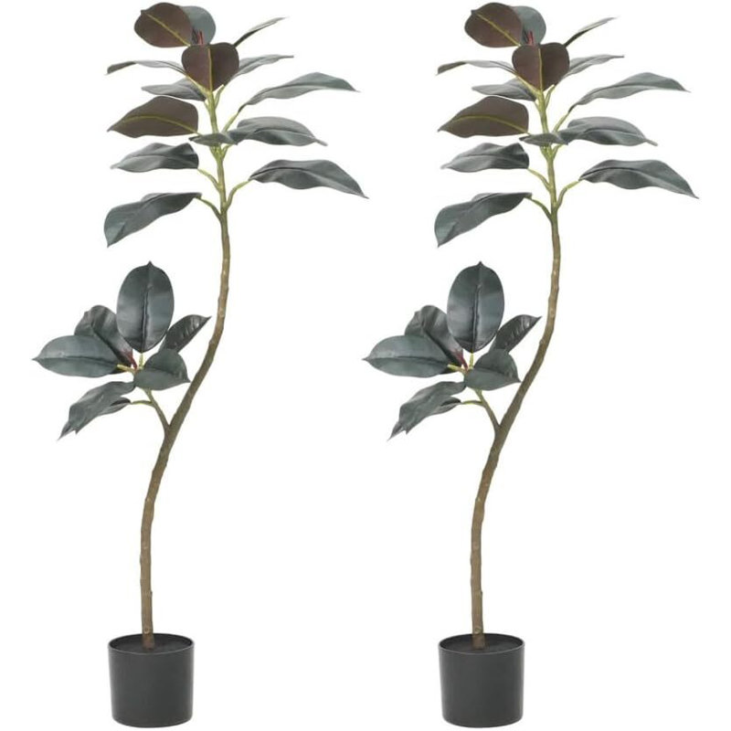 Hévéa artificiel, grand faux arbre avec pot, H 47,24 po