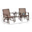Causeuse de balançoire d'extérieur avec table basse 2 places