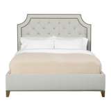 Audrey/Asher Queen Tufted Upholstered Low Profile Panel Bed