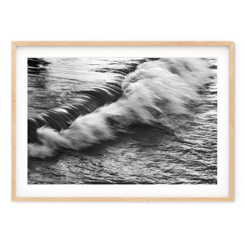 Stonewall Surf - Picture Frame Photograph on Paper , 28.5" H x 40" W, Natural Framed