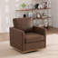 Fauteuil pivotant rembourré 30,7 po Pu-702341003
