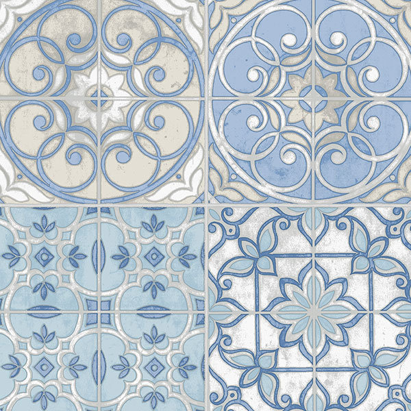 Hamid 32.7' x 20.5" Portugese Tiles Wallpaper World Menagerie 