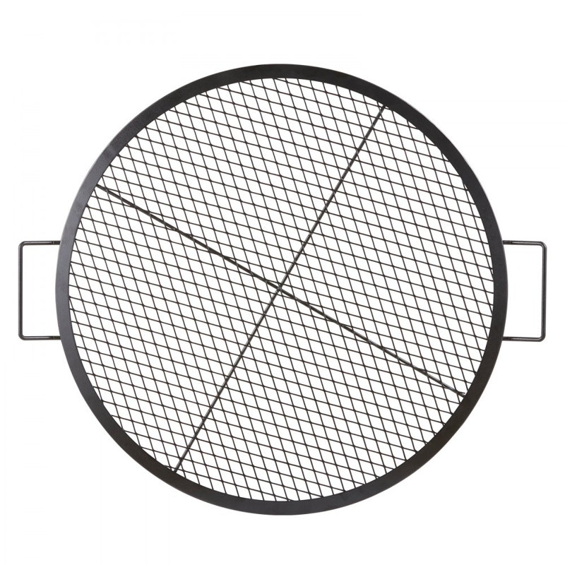 Grille ronde en acier allié pour foyer, H 1 po x l 30 po x P 30 po