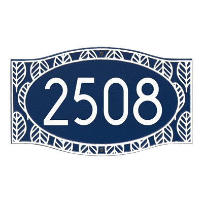 Frond Neohaus 1-Line Personalized Wall Address Plaque