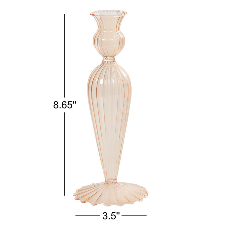 8.65'' H Glass Tabletop Candlestick