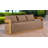 Eclipse Outdoor Solid Teak Wood Sofa - Fabric-2082918838-2082918836