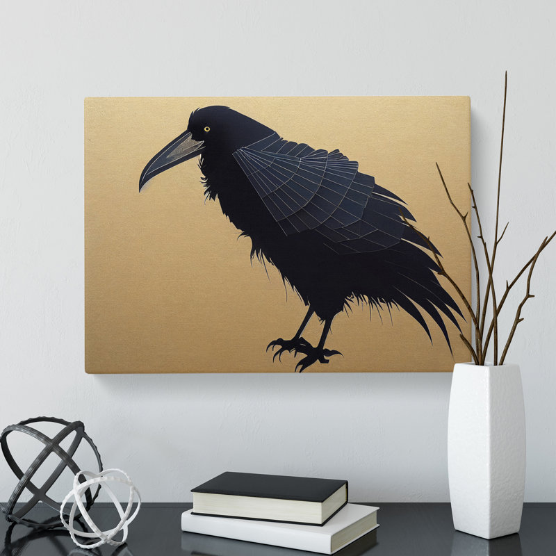 XXX-H1022-WF-7333X Raven Bird Vol.3 - Wrapped Canvas Print