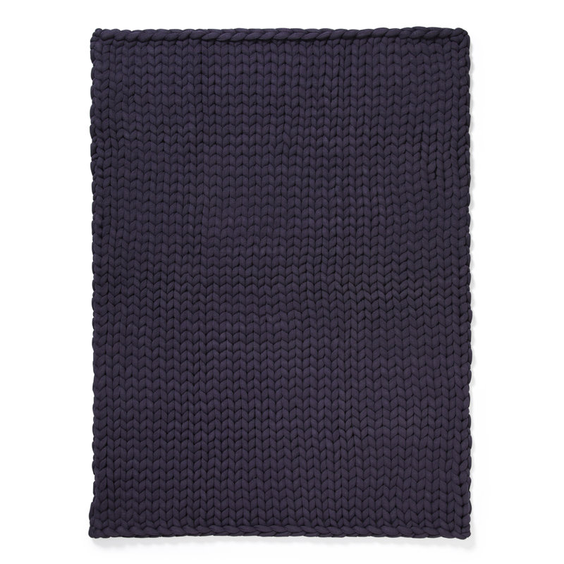 Donna Sharp Chunky Knit Indigo Woven Throw, Indigo