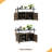 Outdoor Wicker Bar Cart, Patio Wine Serving Cart W/Wheels , Rolling Rattan Beverage Bar Counter Table W/Glass Top For Porch Backyard Garden Poolside Party-431788850