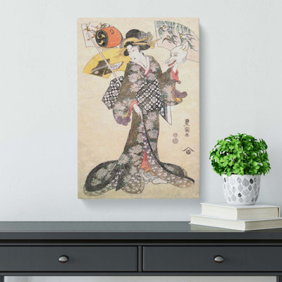 Geisha by Utagawa Toyokuni - Wrapped Canvas