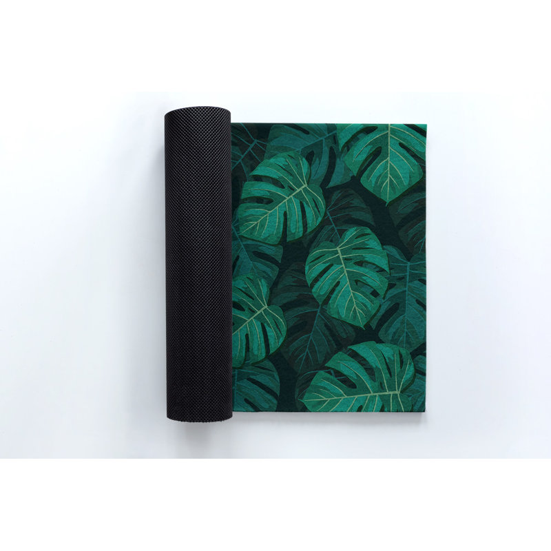 Non-Slip Floral Outdoor Doormat