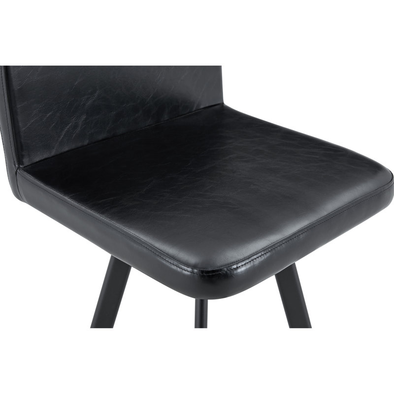 Ensemble de table de salle à manger moderne 9 pièces avec chaises en similicuir, style industriel