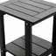 Table d'appoint extérieure en polystyrène noir Adirondack, rangement à 2 niveaux